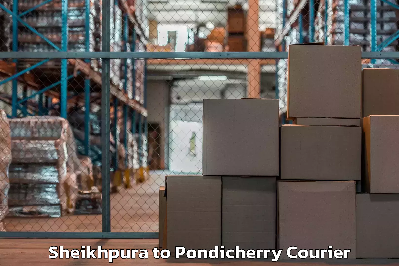 Large package courier Sheikhpura to Pondicherry