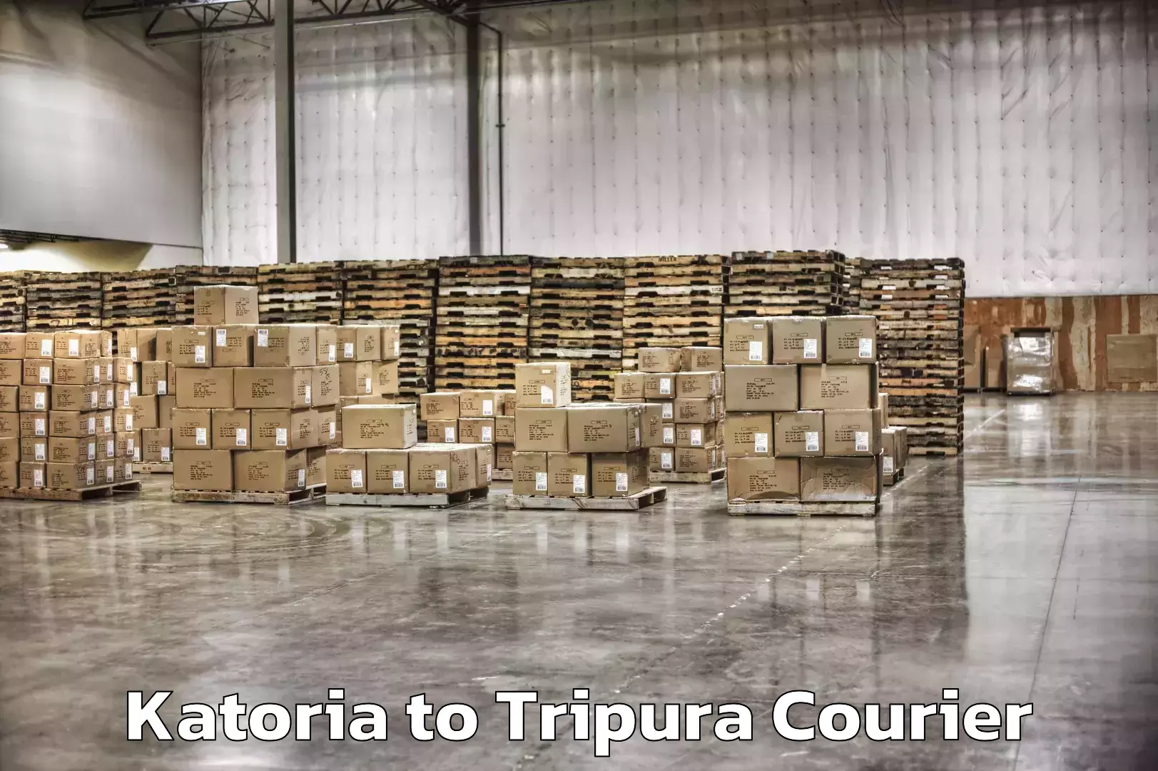 Courier tracking online Katoria to West Tripura