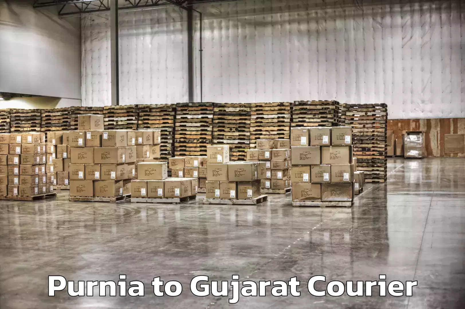 Long distance courier Purnia to Khambhat