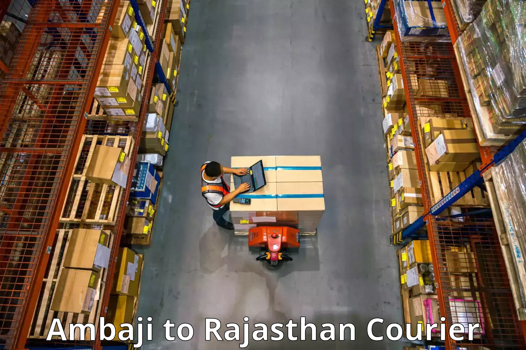 Furniture transport specialists Ambaji to Rajasthan