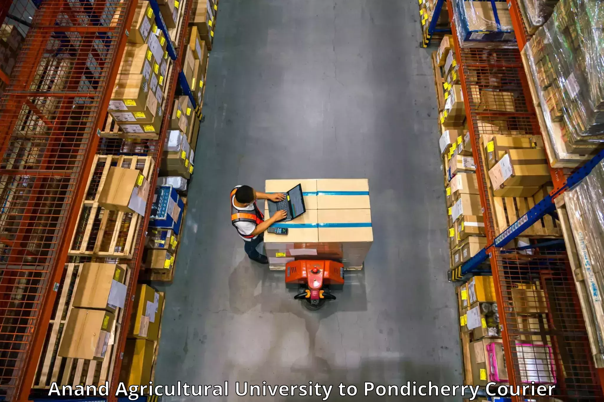 Comprehensive goods transport Anand Agricultural University to Pondicherry University