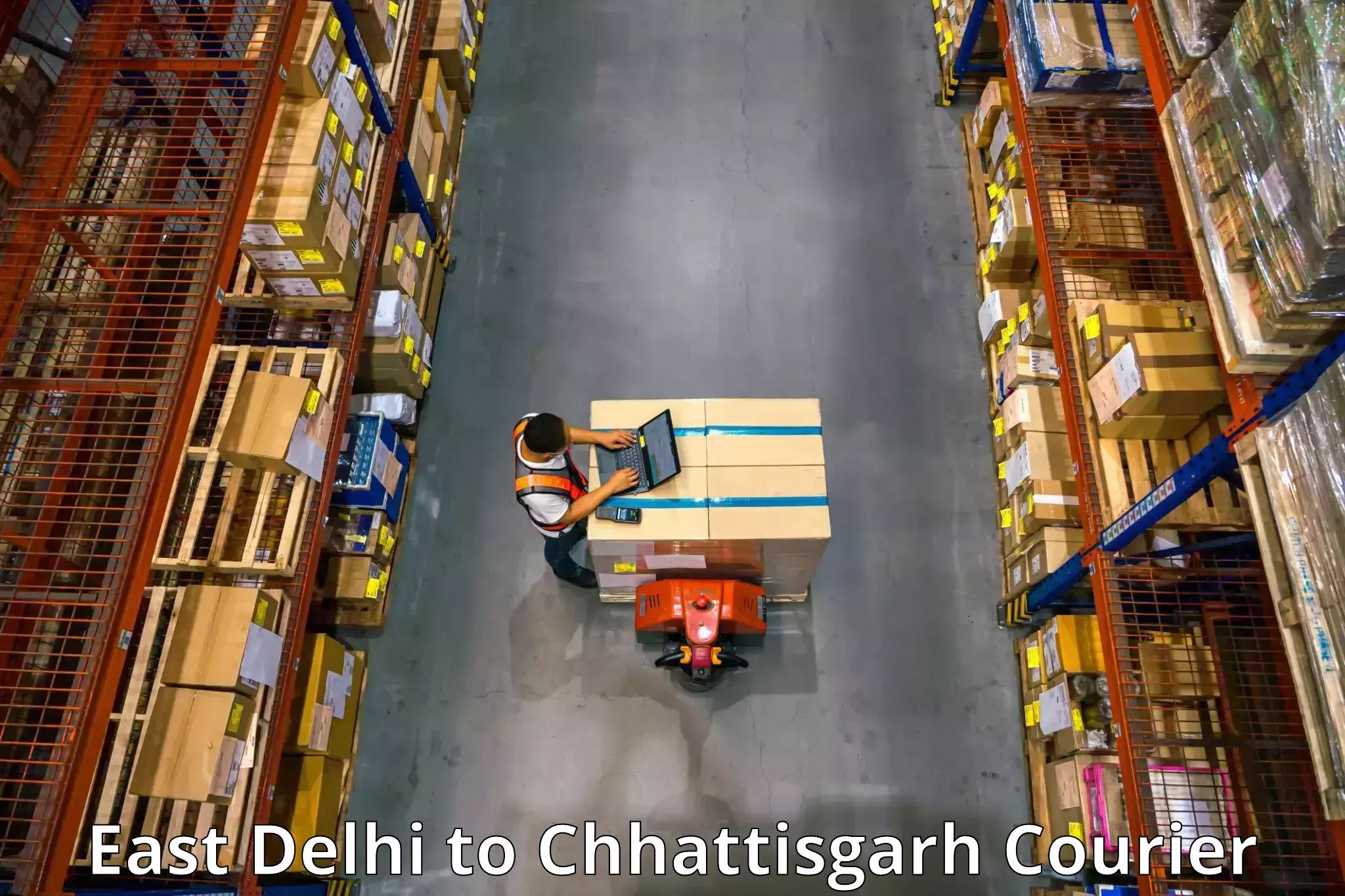 Quality moving company East Delhi to Chhattisgarh
