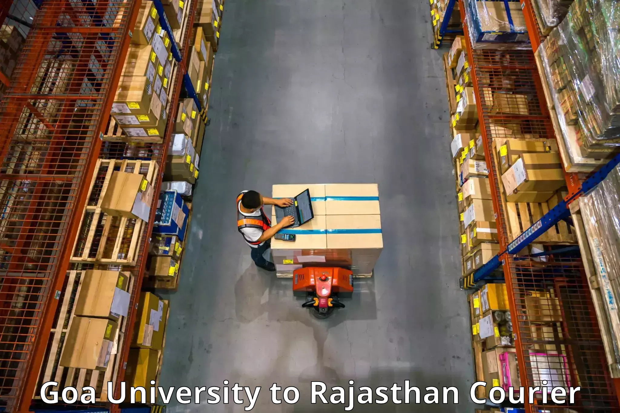 Furniture shipping services Goa University to Rajasthan