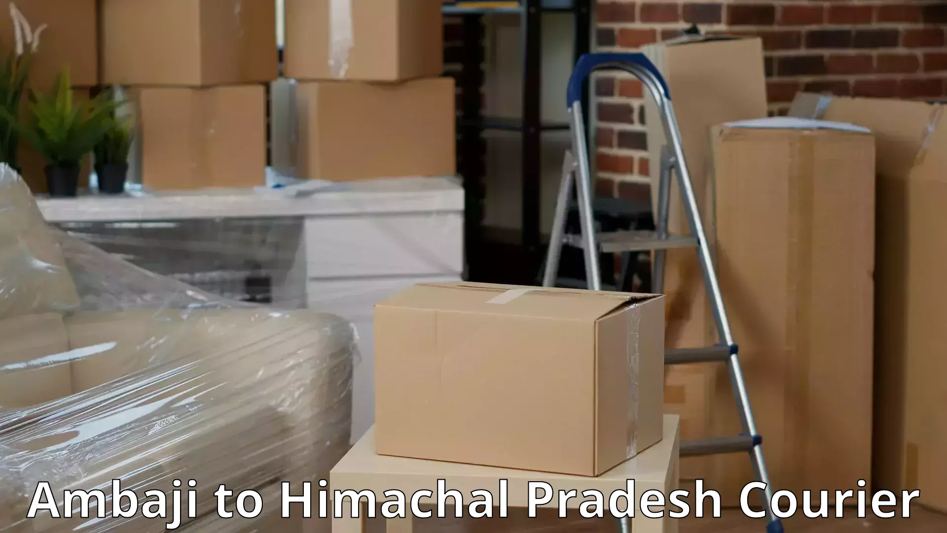 Furniture shipping services Ambaji to Bilaspur Himachal Pradesh