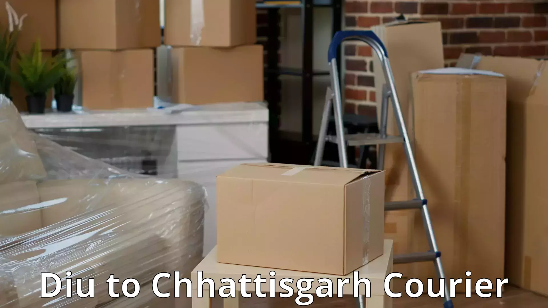 Furniture relocation services Diu to Chhattisgarh