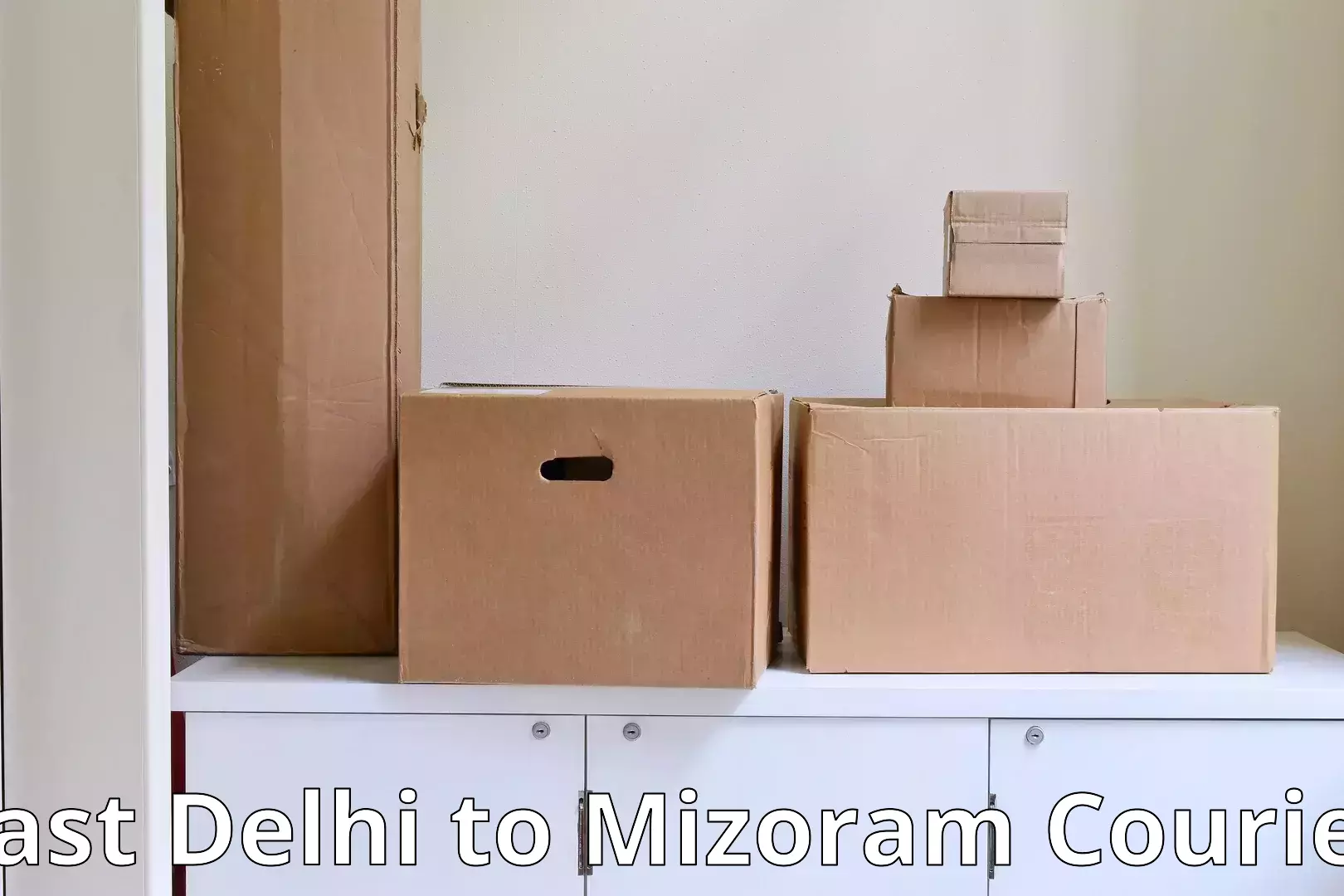 Quality relocation services in East Delhi to Mizoram