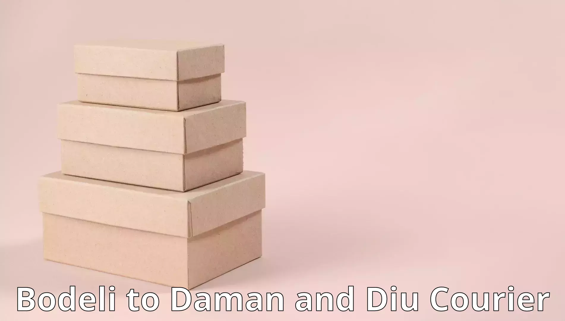 Household goods shipping in Bodeli to Daman and Diu