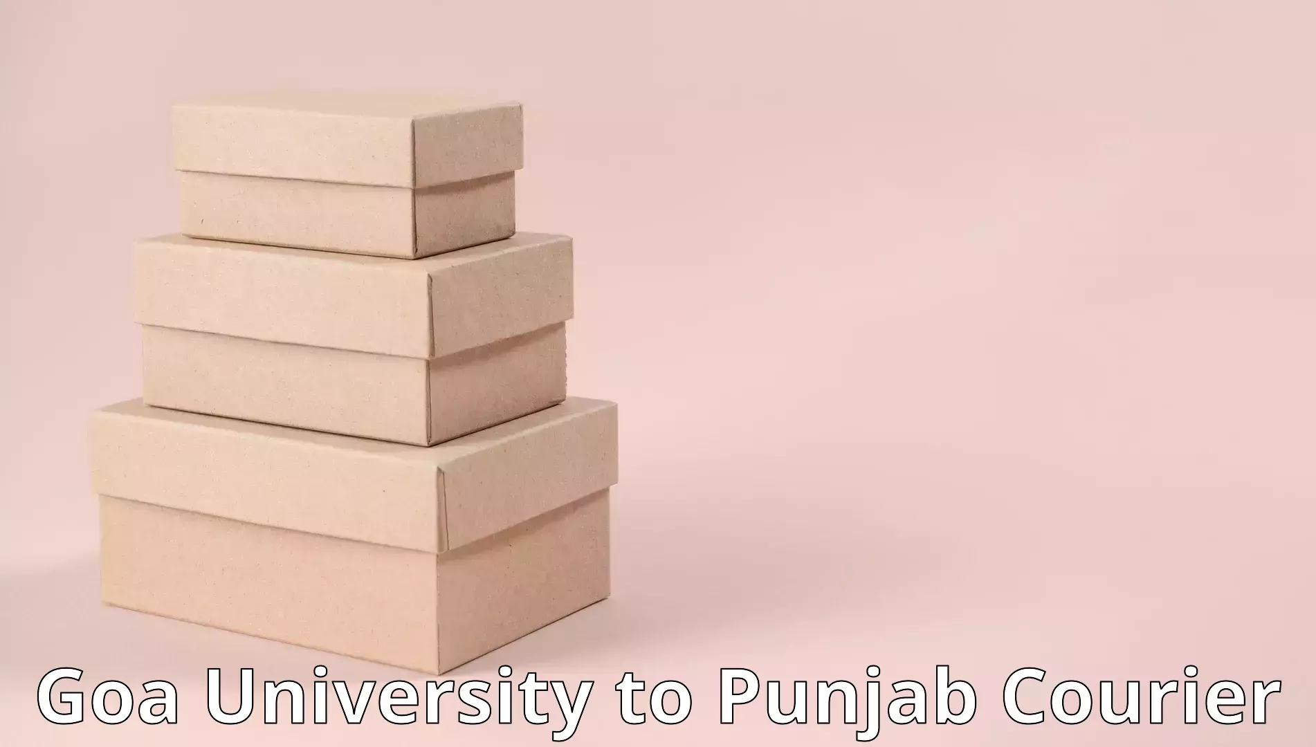 Residential moving experts Goa University to Central University of Punjab Bathinda