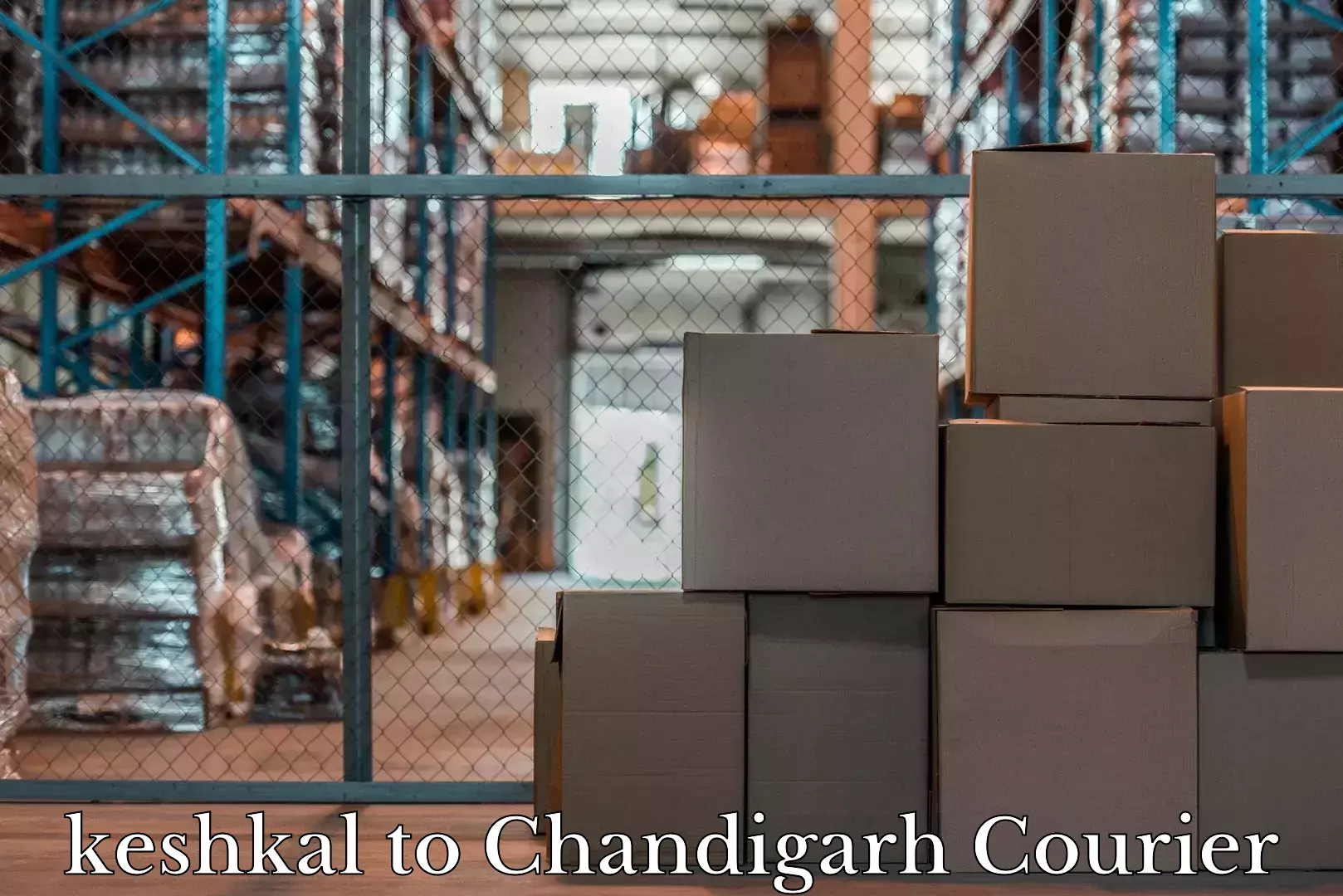 Baggage courier service keshkal to Chandigarh