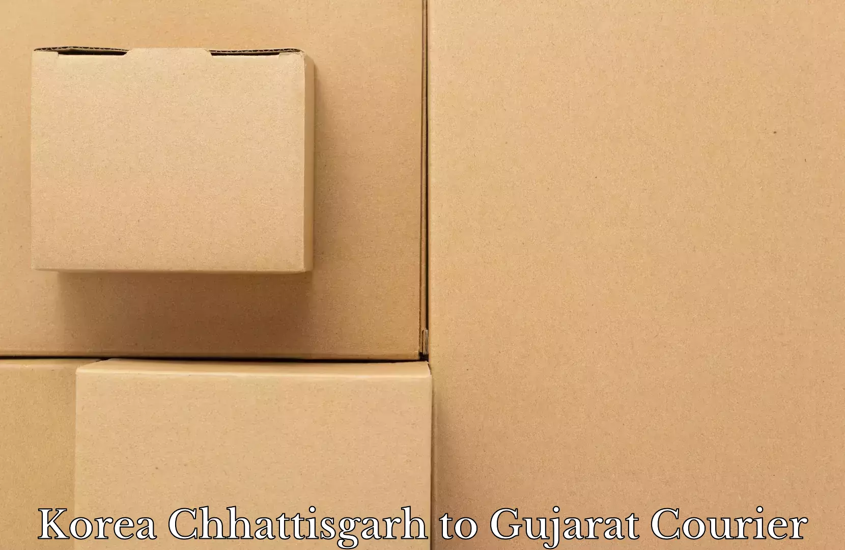 Luggage shipping specialists Korea Chhattisgarh to Ahmedabad