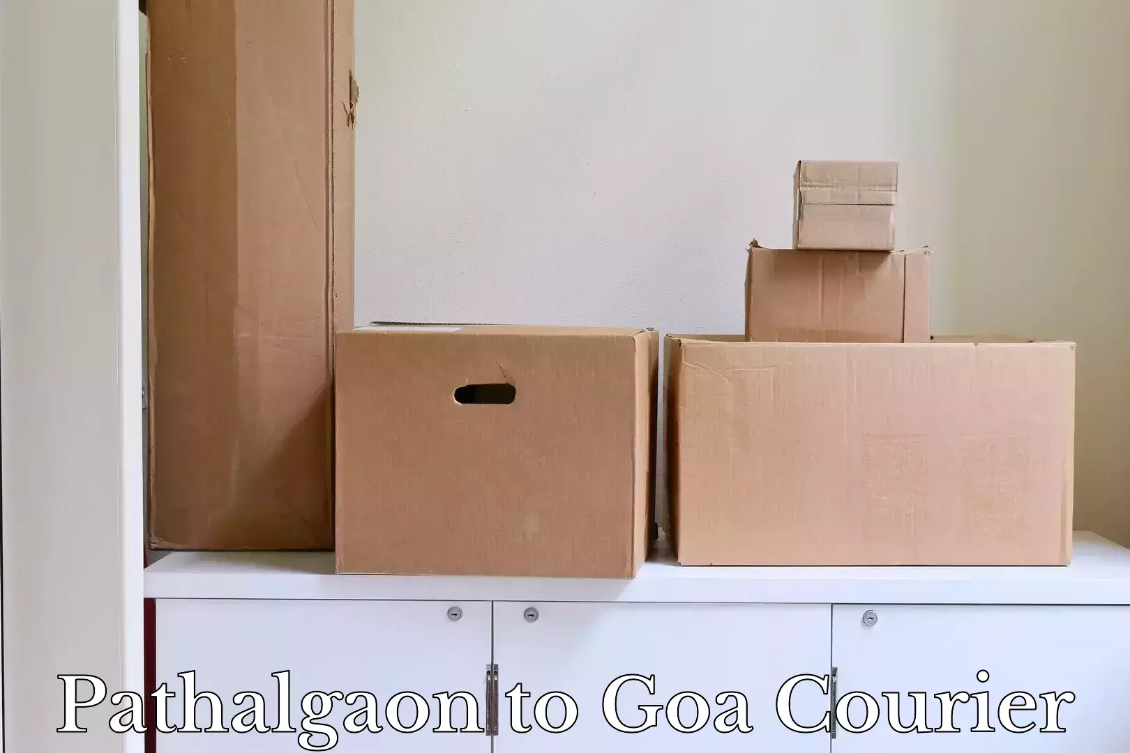 Doorstep luggage pickup Pathalgaon to Goa University