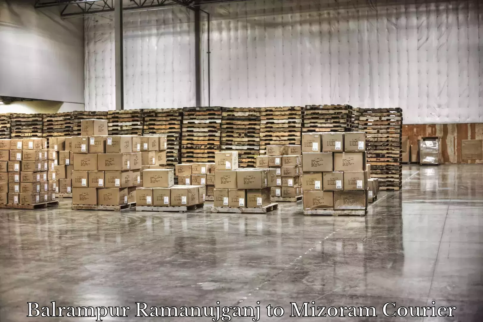 Luggage shipping estimate Balrampur Ramanujganj to Khawzawl