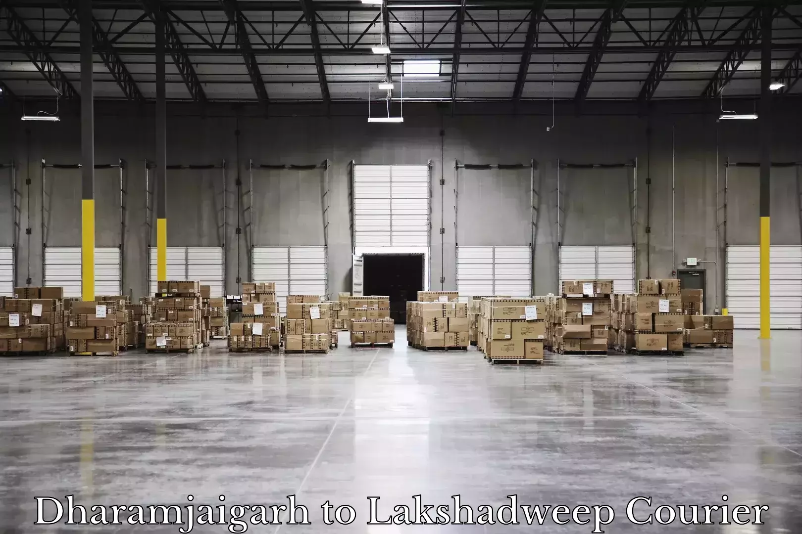 Luggage shipment logistics Dharamjaigarh to Lakshadweep