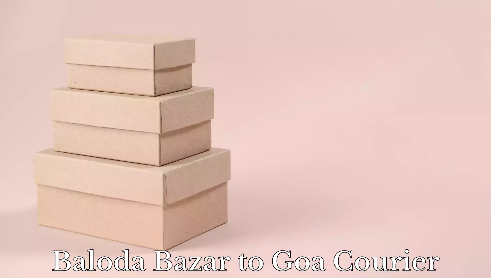 Luggage transport schedule in Baloda Bazar to Goa