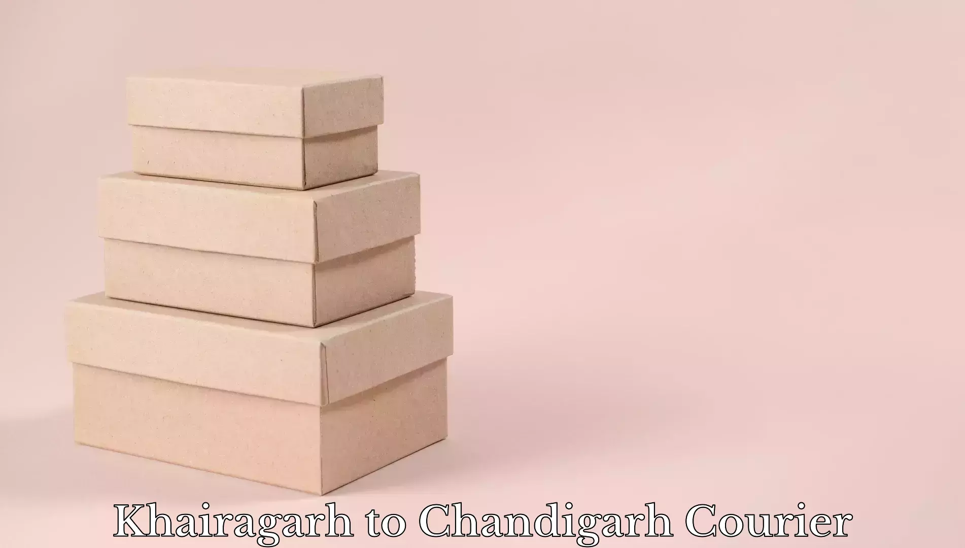 Luggage shipping estimate Khairagarh to Panjab University Chandigarh
