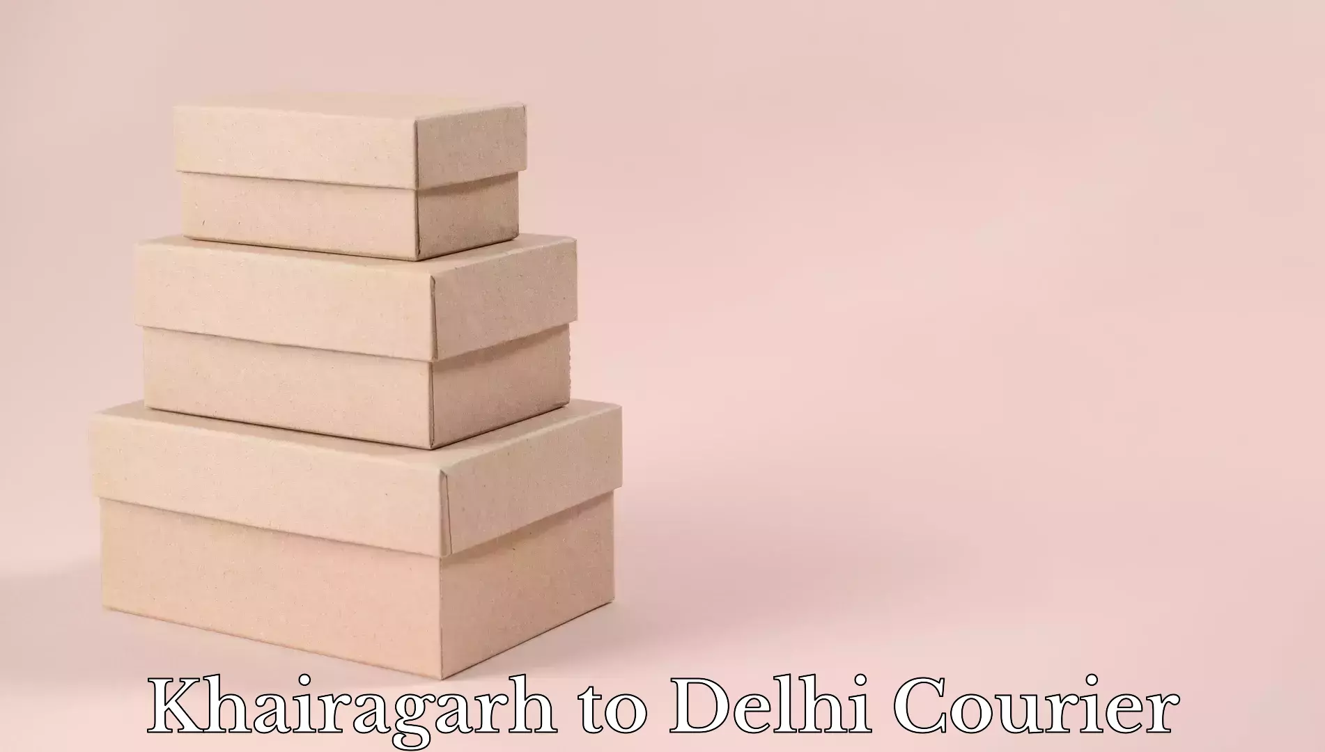 Digital baggage courier Khairagarh to University of Delhi