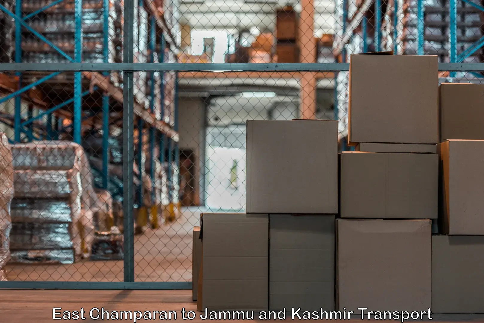 International cargo transportation services in East Champaran to Rajouri