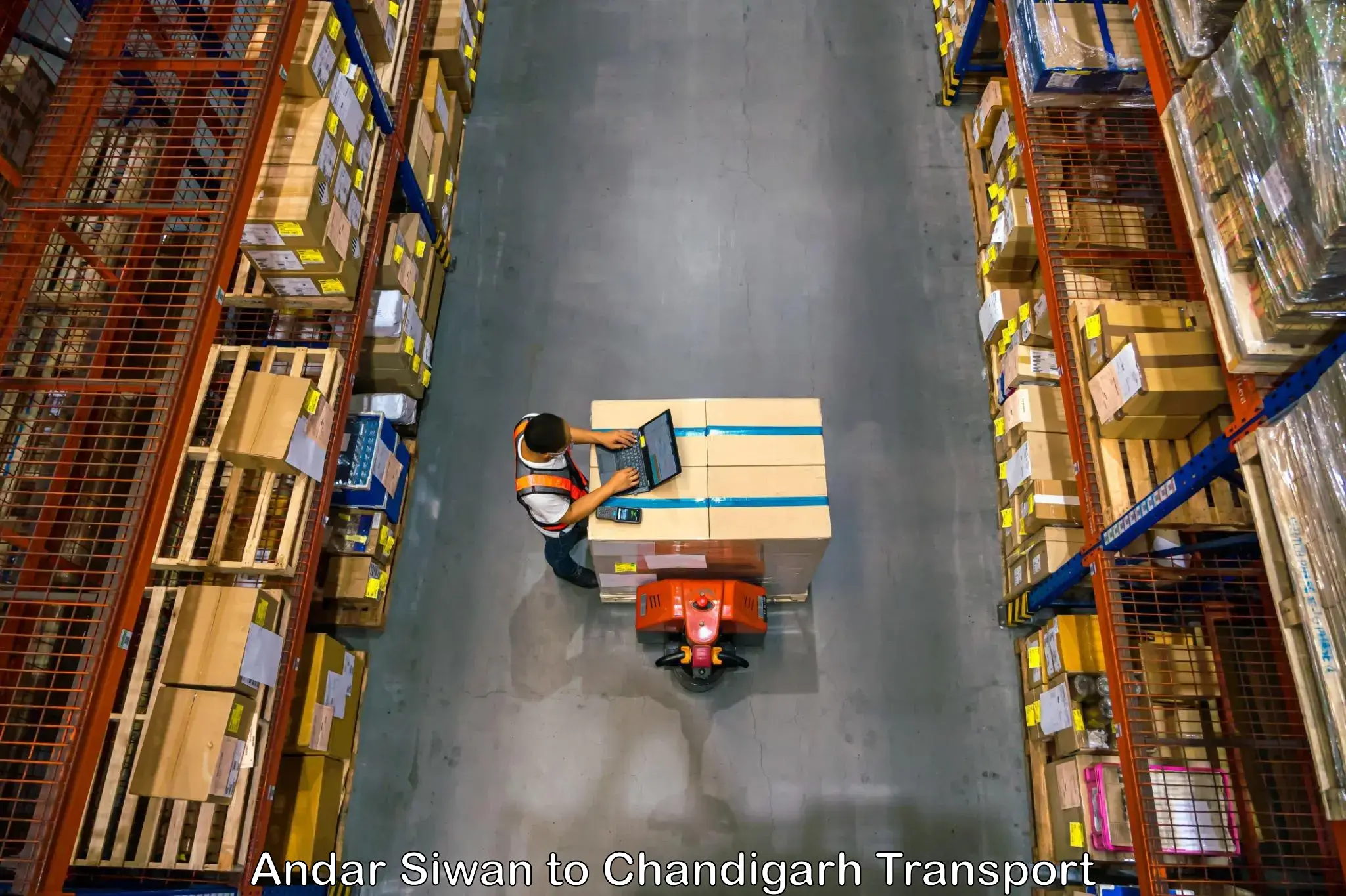 Container transportation services Andar Siwan to Panjab University Chandigarh
