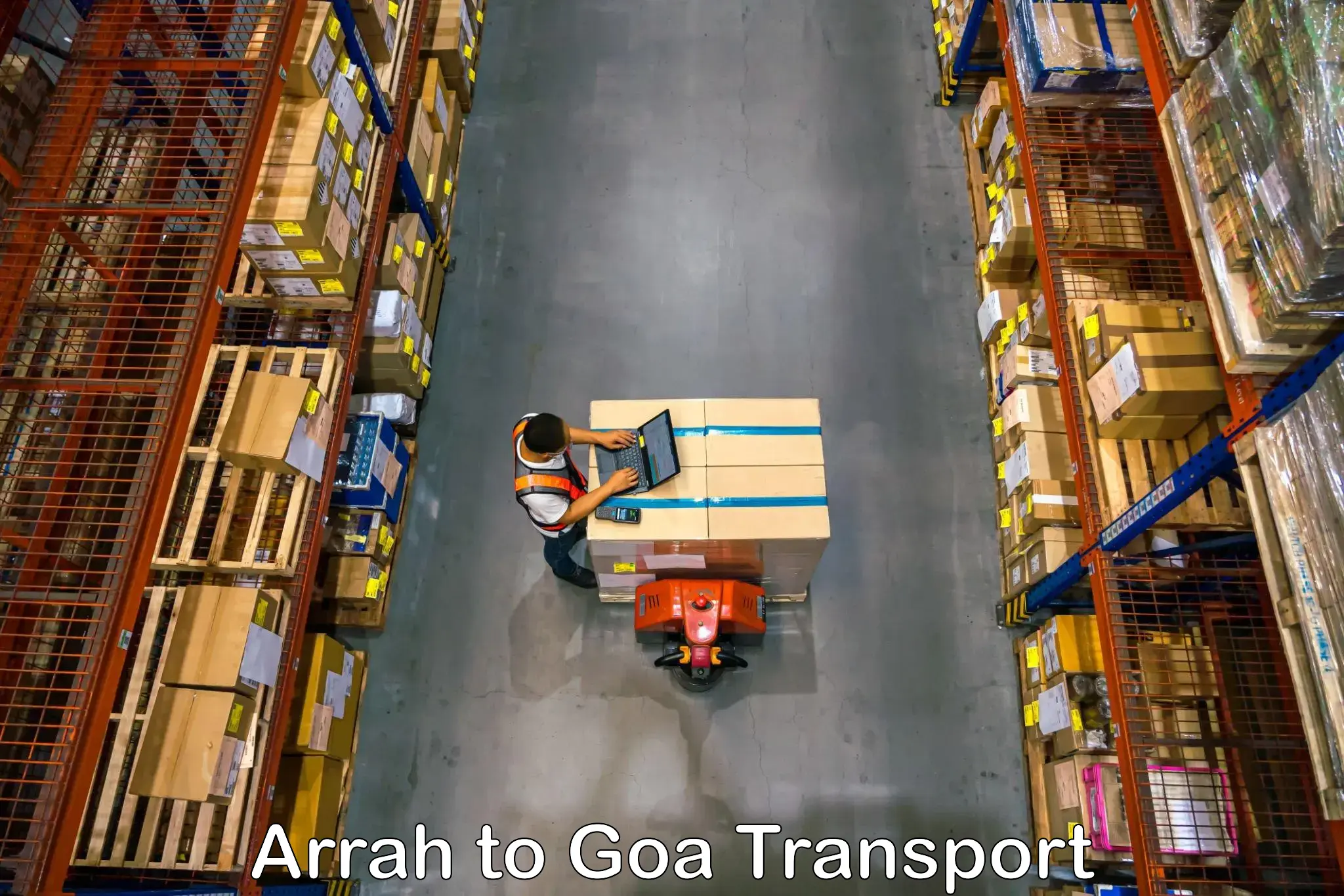 Logistics transportation services Arrah to Panjim
