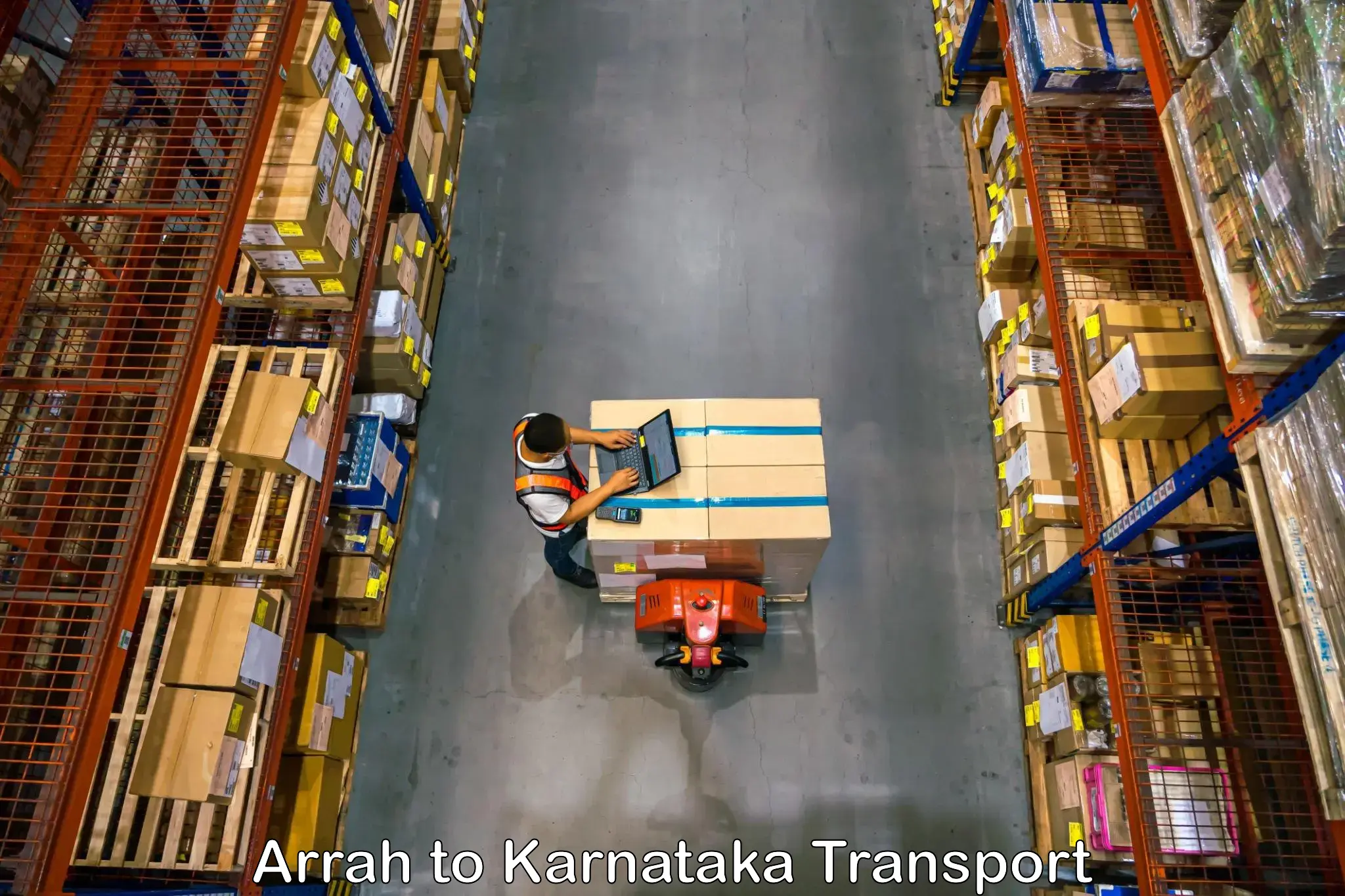 India truck logistics services Arrah to Byndoor