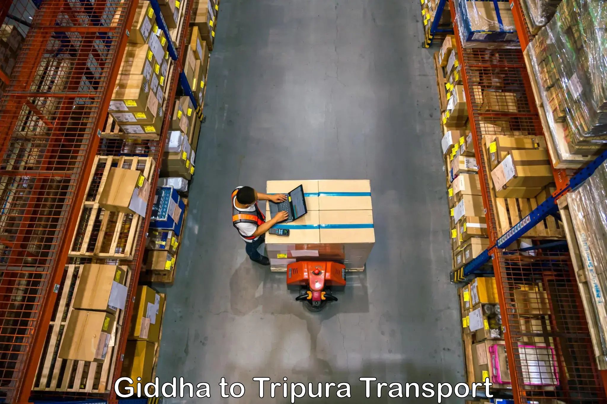 Delivery service Giddha to Agartala