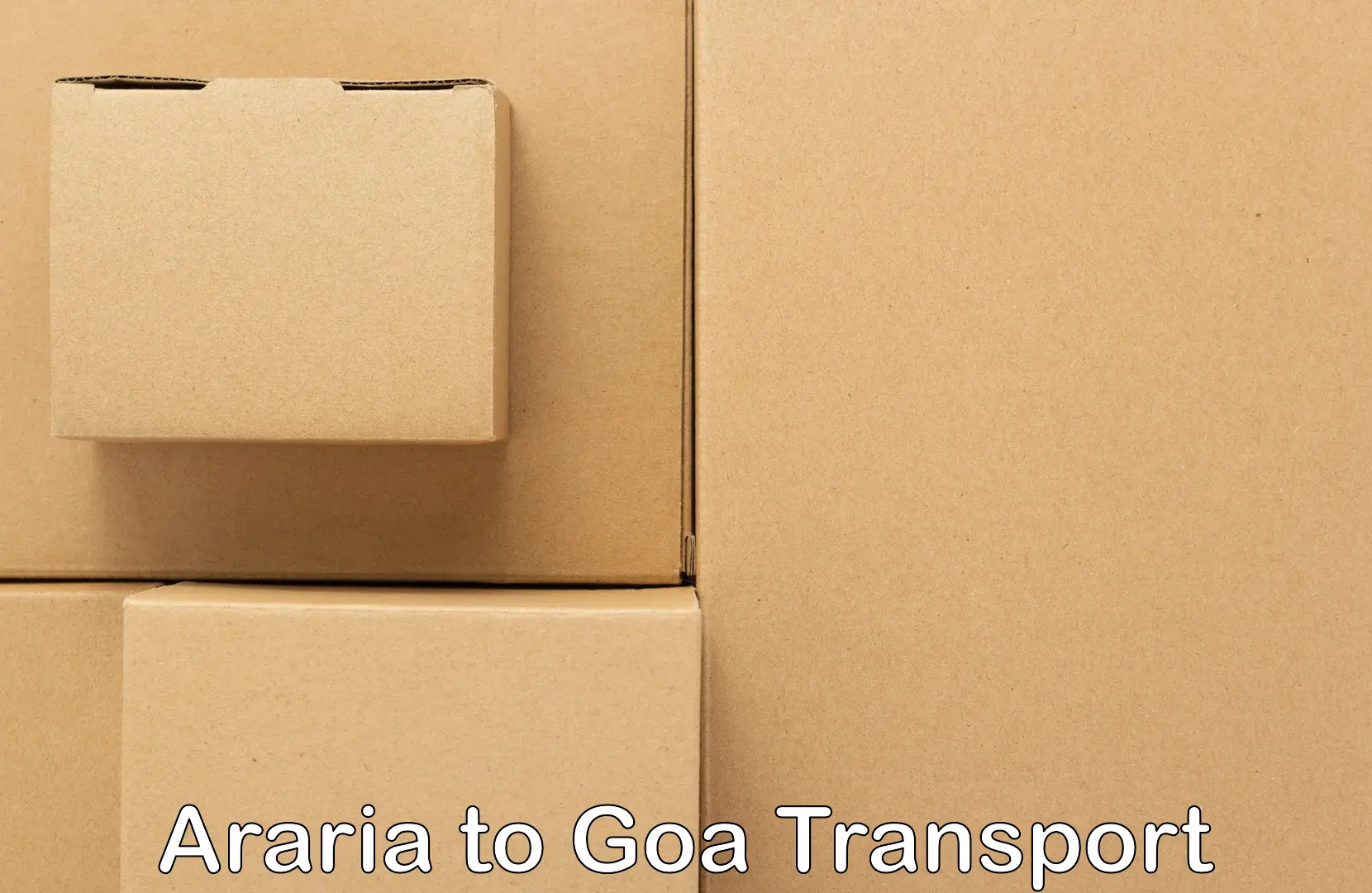 Transport in sharing Araria to Panjim