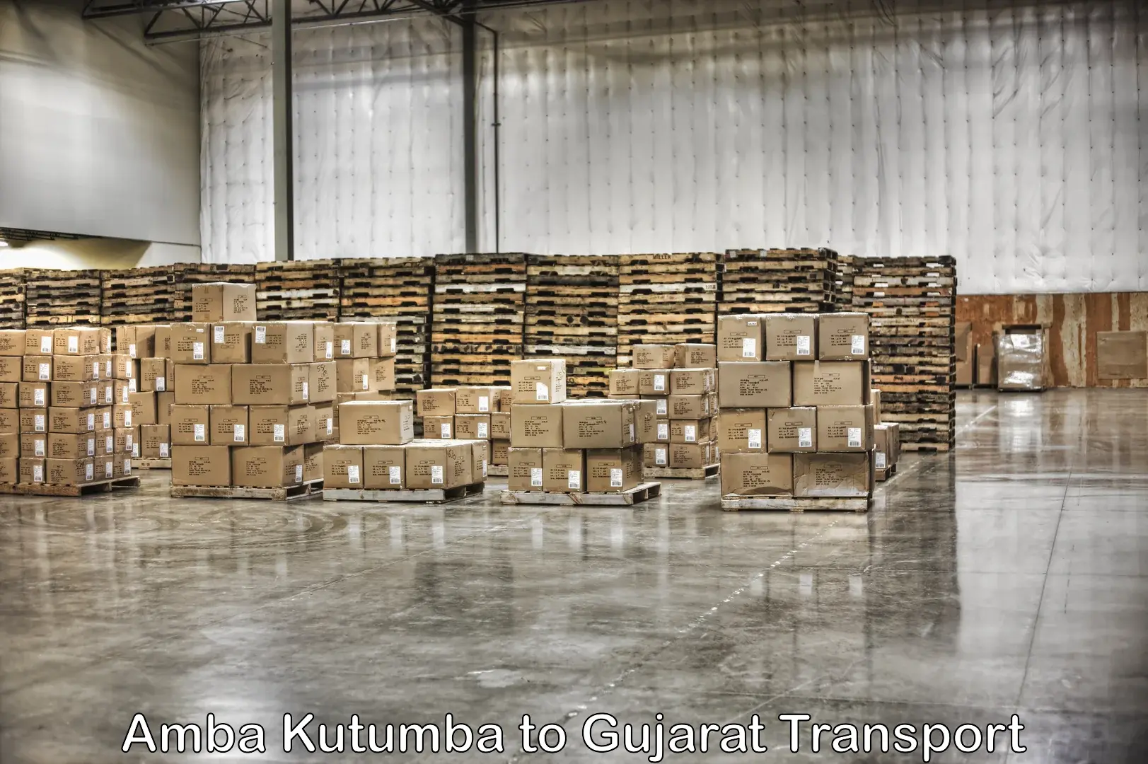 Vehicle parcel service Amba Kutumba to Patan Gujarat