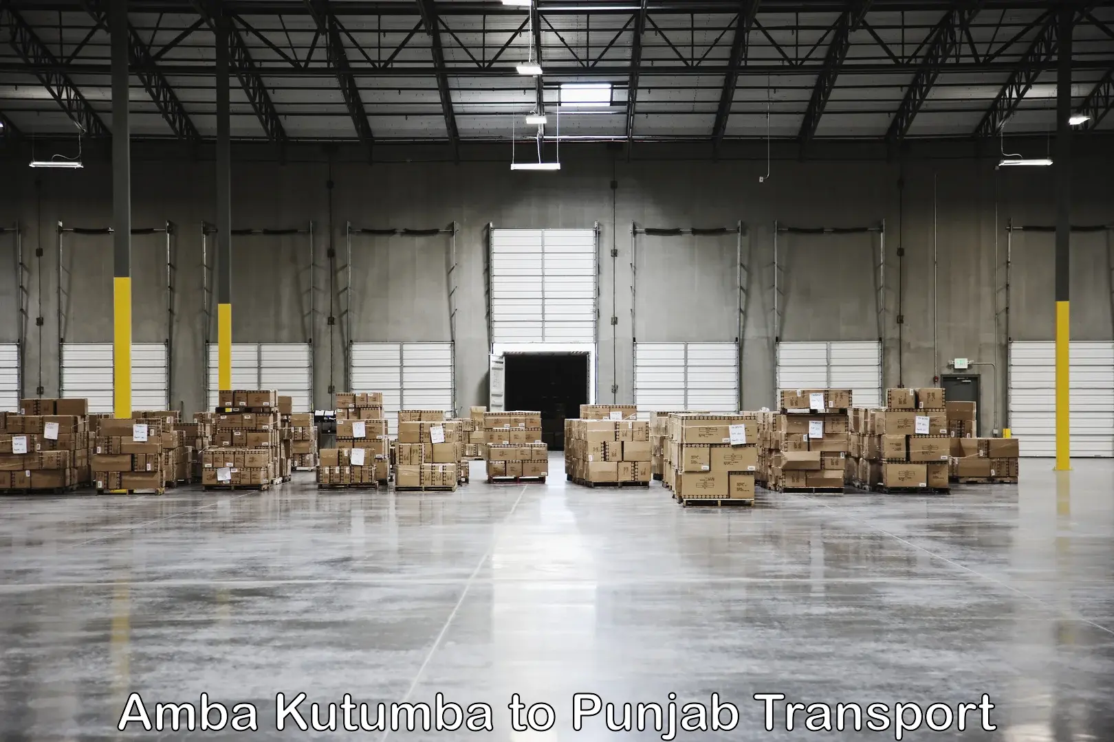 Vehicle parcel service Amba Kutumba to Patiala