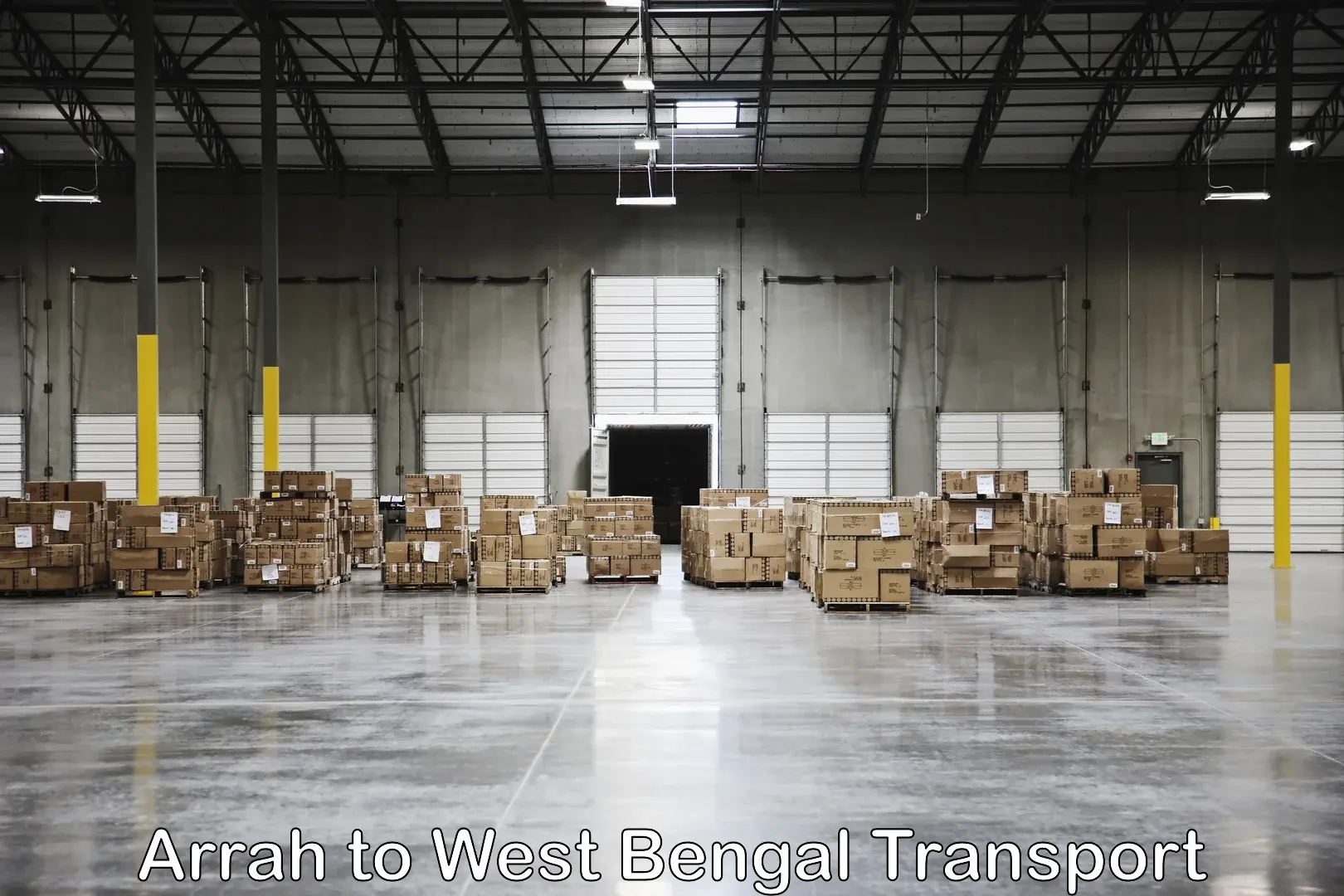 Goods transport services in Arrah to West Bengal