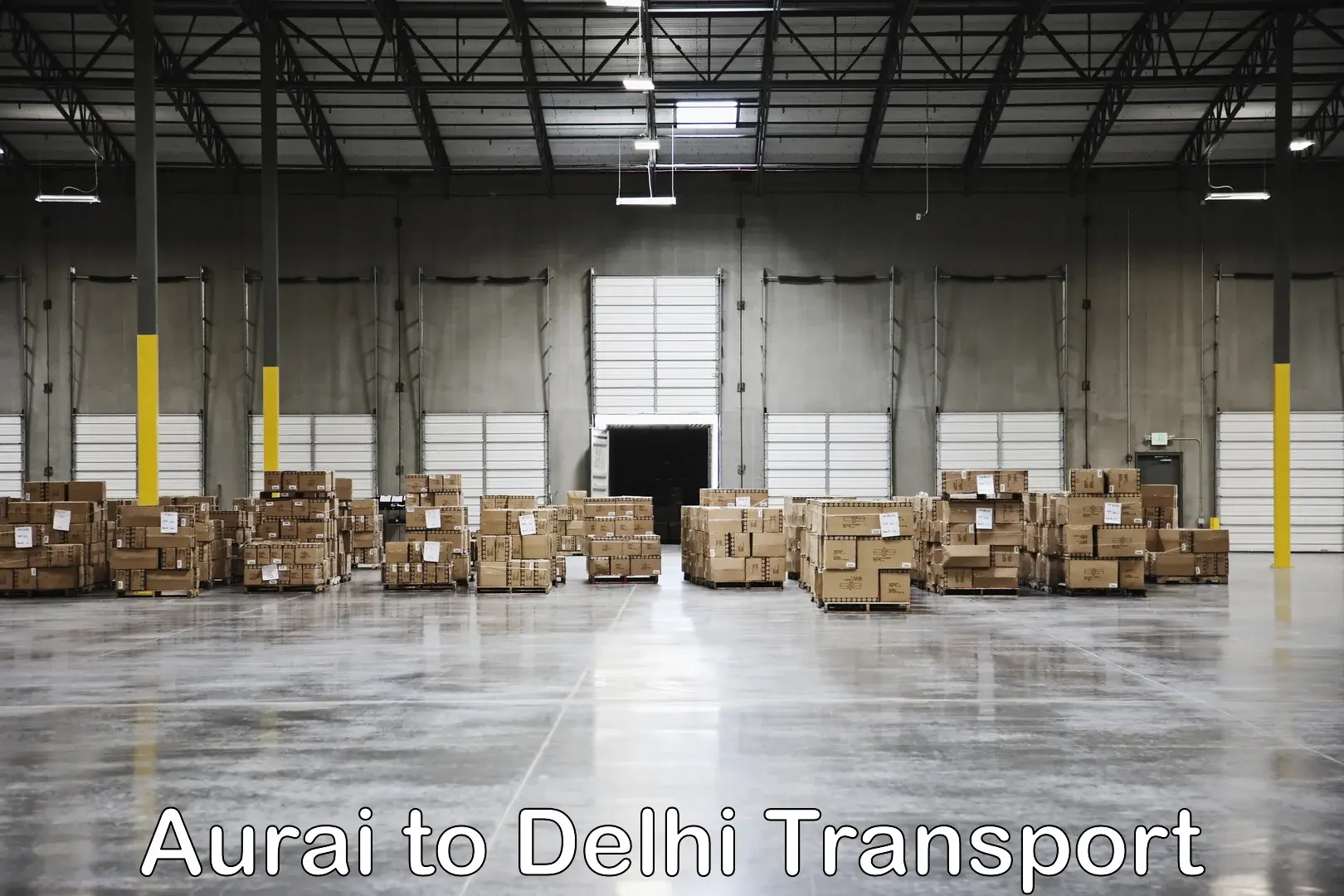 Road transport services Aurai to Jamia Hamdard New Delhi