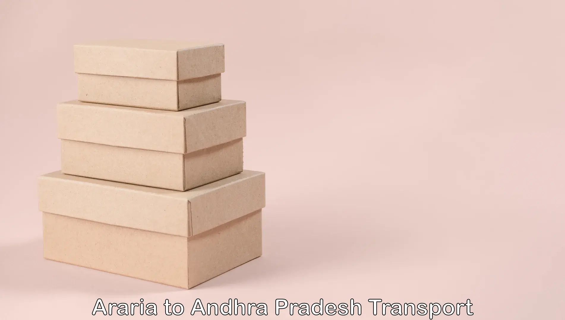 Goods delivery service Araria to Puttur Tirupati