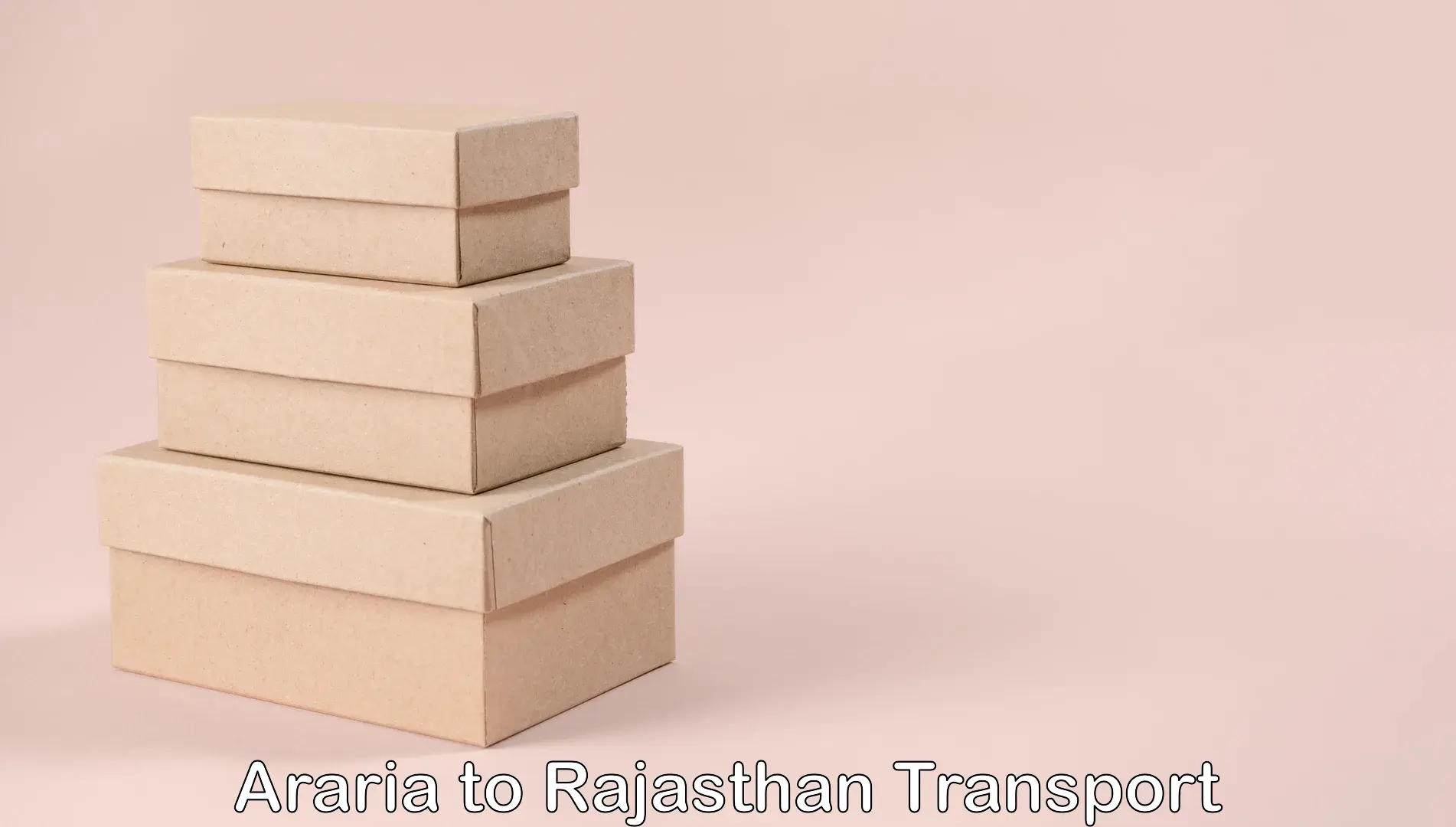 Road transport services in Araria to Udaipur