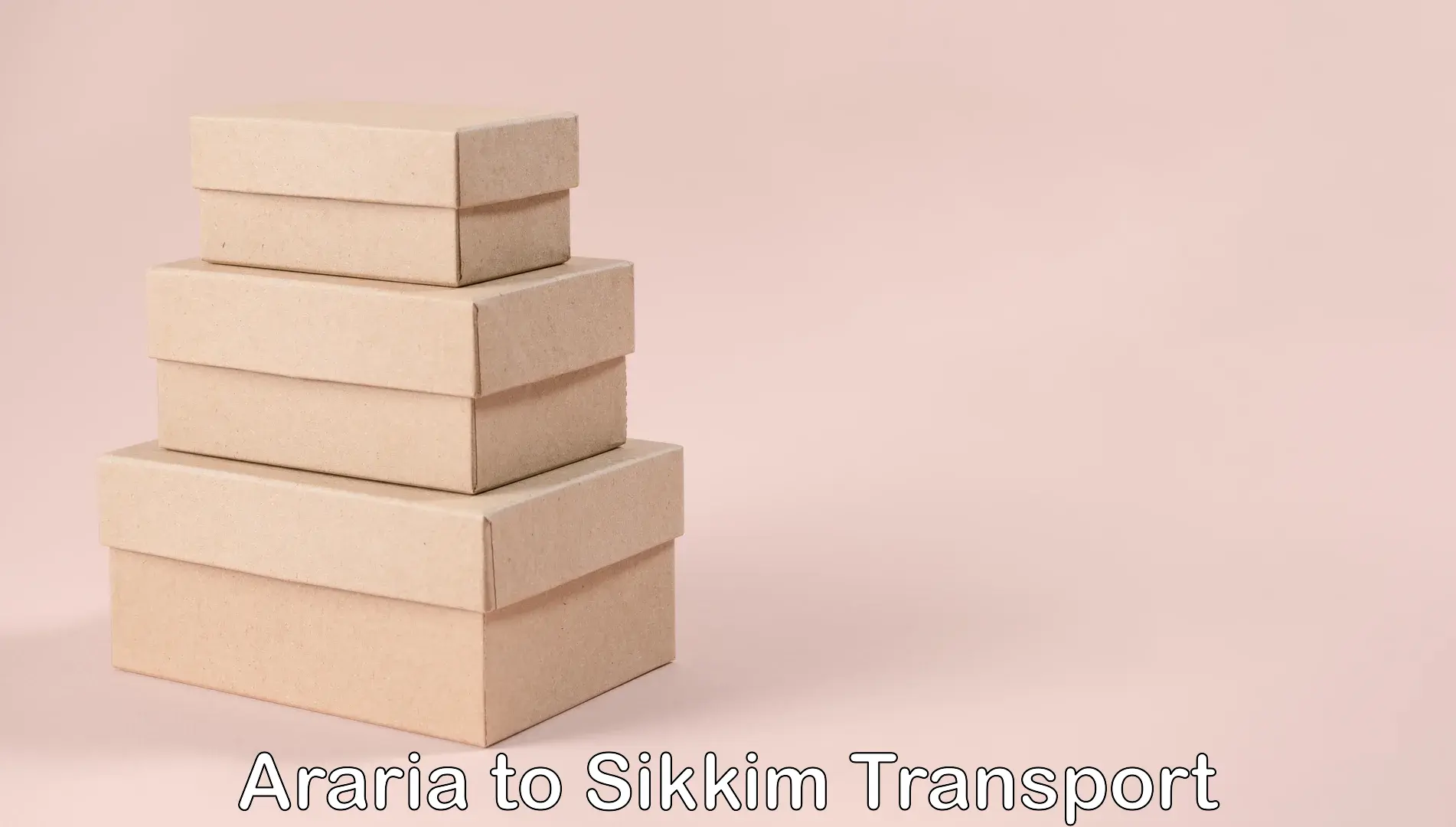 Domestic goods transportation services in Araria to East Sikkim