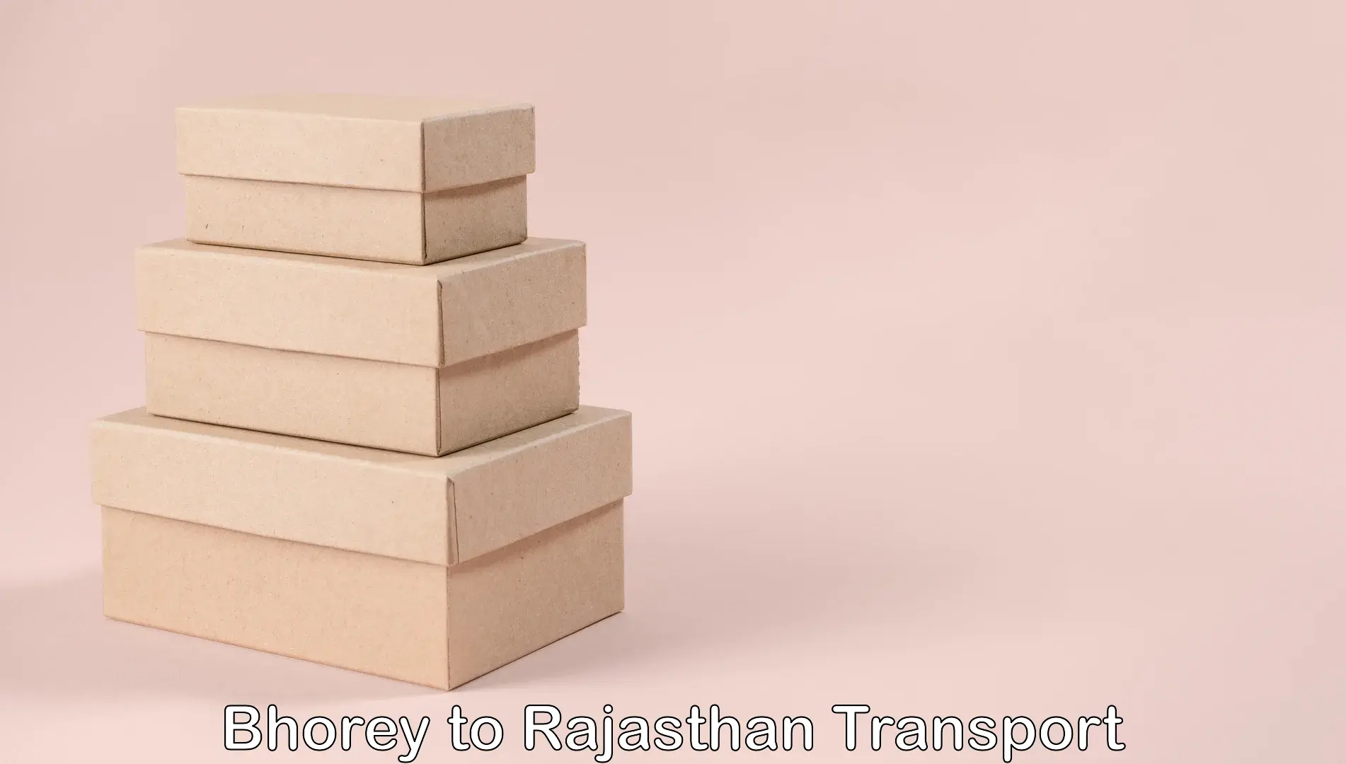 Interstate goods transport Bhorey to Rajasthan