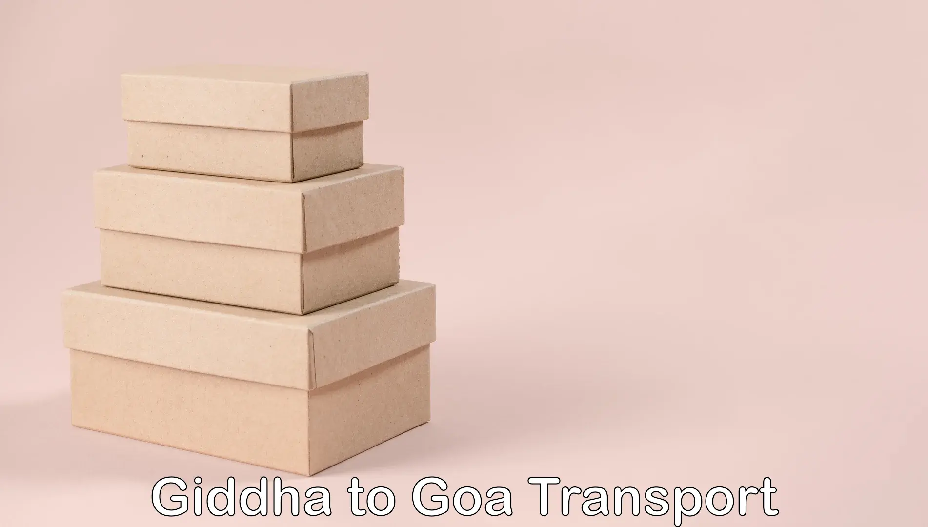 Delivery service Giddha to Goa University